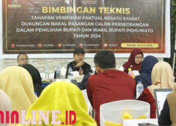 KPU Pohuwato Gelar Bimtek Verifikasi Faktual Dukungan Pilkada 2024
