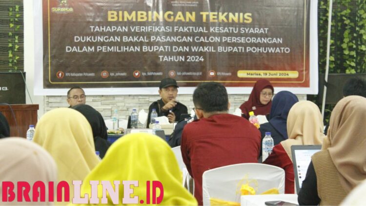 KPU Pohuwato Gelar Bimtek Verifikasi Faktual Dukungan Pilkada 2024