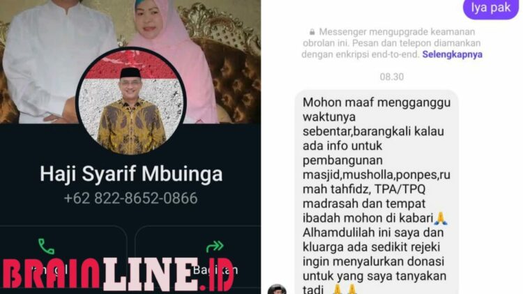 Awas Penipuan Mengatasnamakan Syarif Mbuinga, Pelaku Akan Dilaporkan