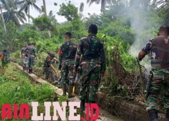 PGP Bersama TNI dan Masyarakat Bersihkan dan Renovasi Fasilitas Pendidikan dan Kesehatan di Pohuwato