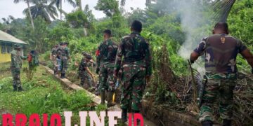 PGP Bersama TNI dan Masyarakat Bersihkan dan Renovasi Fasilitas Pendidikan dan Kesehatan di Pohuwato