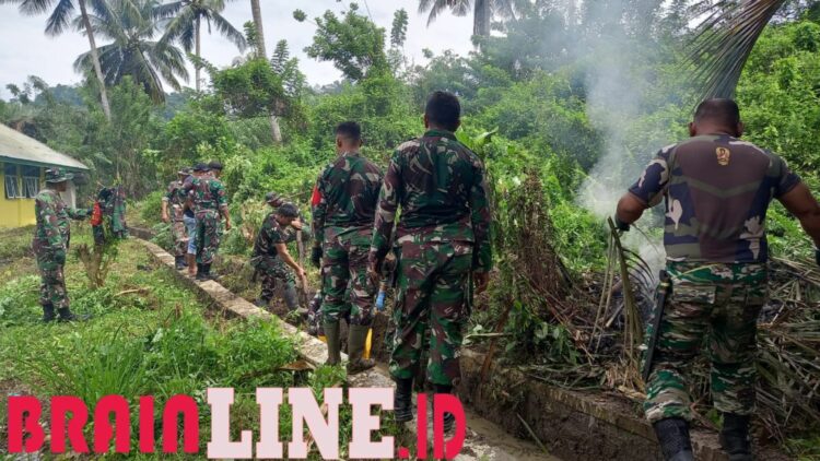 PGP Bersama TNI dan Masyarakat Bersihkan dan Renovasi Fasilitas Pendidikan dan Kesehatan di Pohuwato