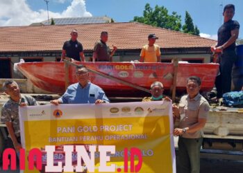 BPBD Provinsi Gorontalo Terima Bantuan Perahu Dari Pani Gold Project