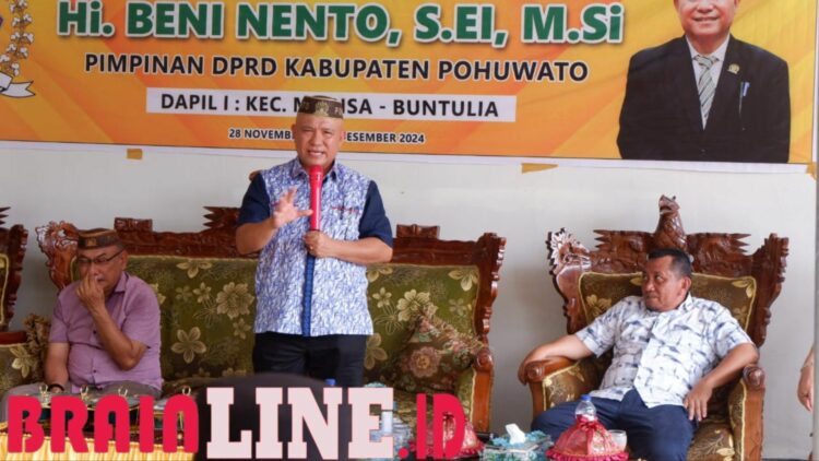 Sejumlah Masalah Disampaikan di Reses Ketua DPRD Beni Nento di Hulawa