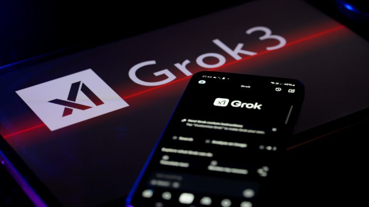 Ilustrasi AI Grok dan kripto